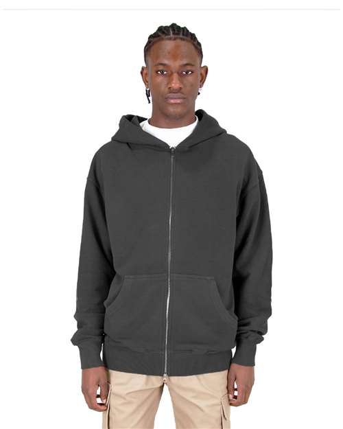 Men's Garment-Dyed Double-Zip Hooded Sweatshirt SHGDZ