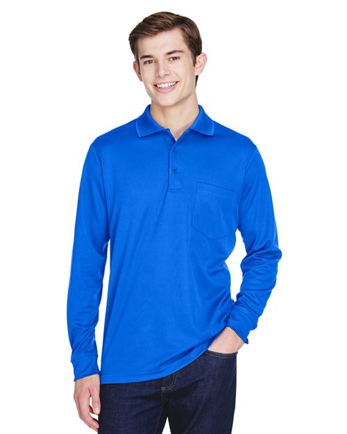 Men's Pinnacle Performance Long Sleeve PiquÃ© Polo with Pocket