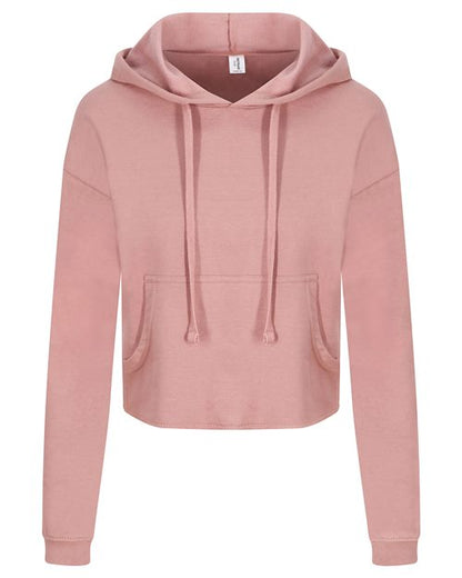 Women's Girlie Cropped Hooded Fleece with Pocket JHA016