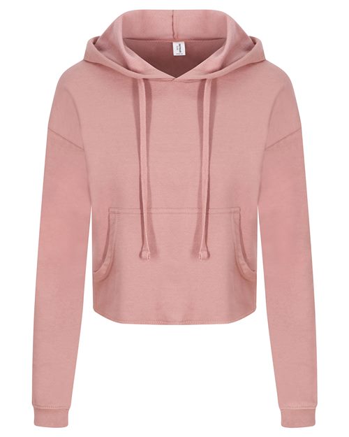 Women's Girlie Cropped Hooded Fleece with Pocket JHA016