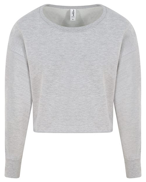 Women's Cropped Crewneck Sweatshirt JHA035