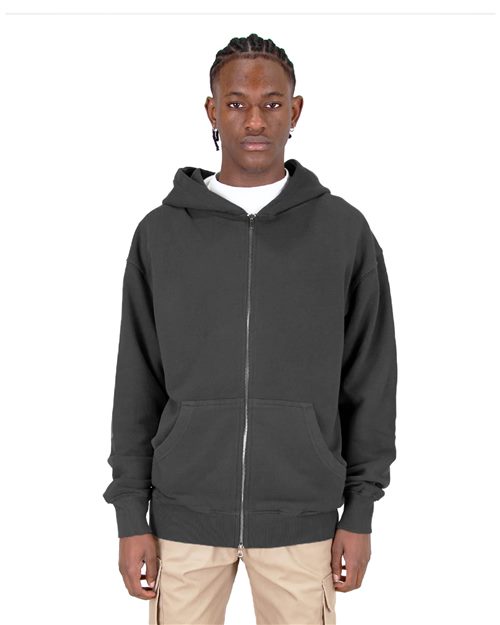 Men's Garment-Dyed Double-Zip Hooded Sweatshirt SHGDZ