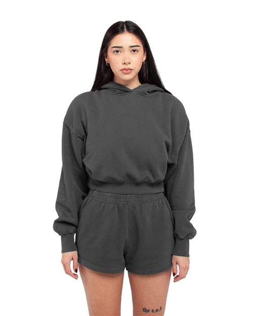 Women's Garment-Dye Crop Hooded Sweatshirt SHGWC