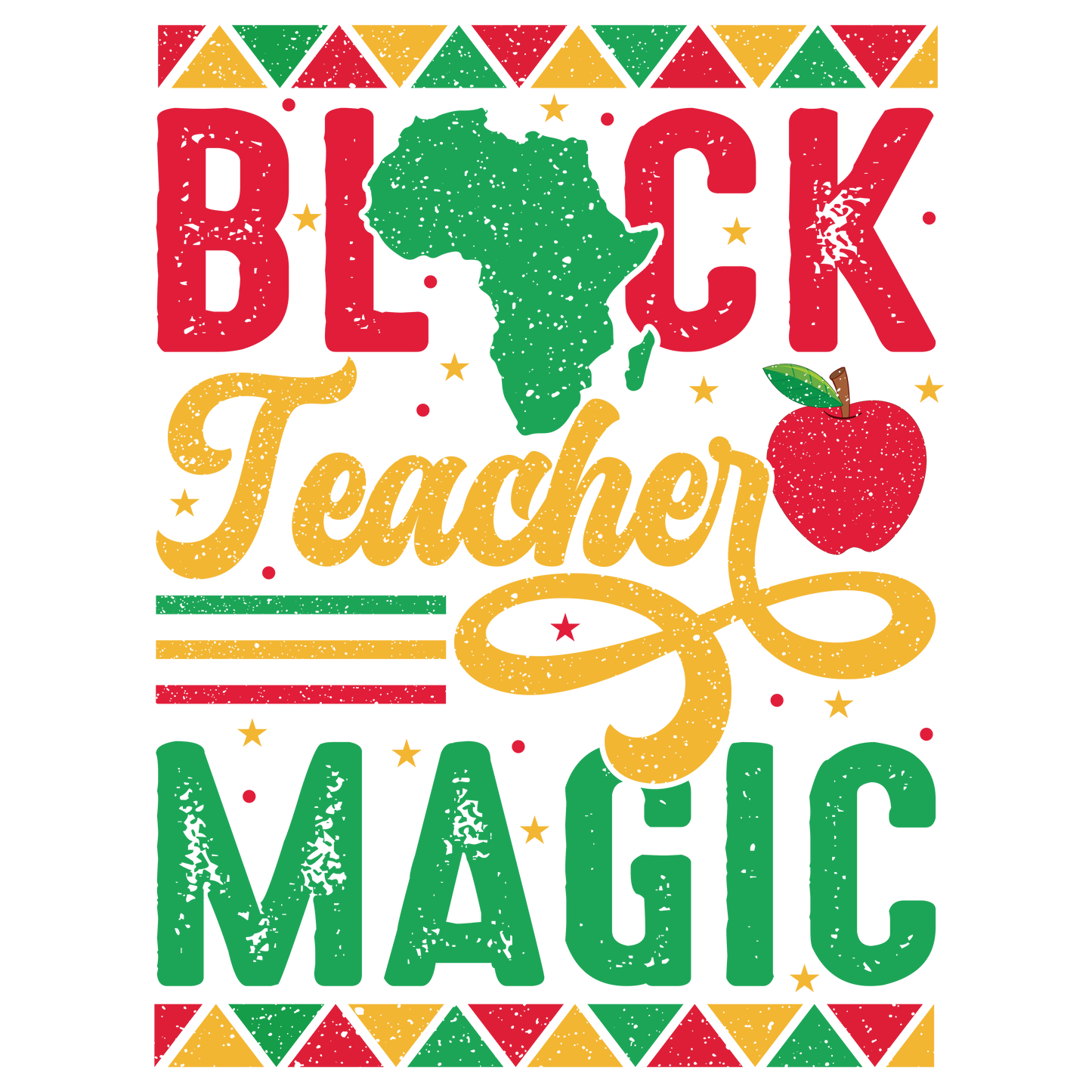 Black Teacher Magic DTF Print