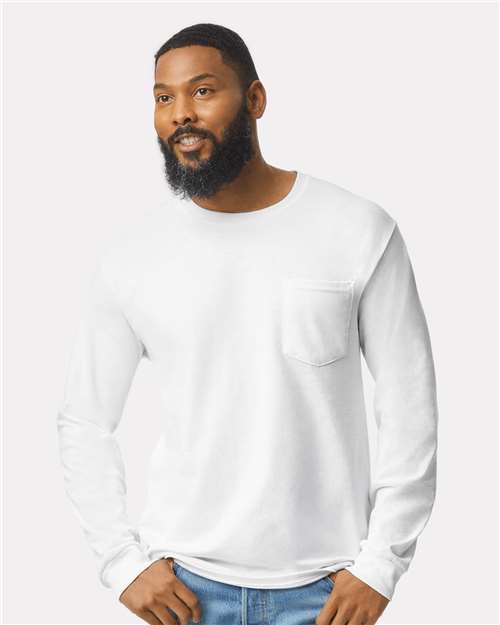 Men's Ultra CottonÂ® Long Sleeve Pocket T-Shirt