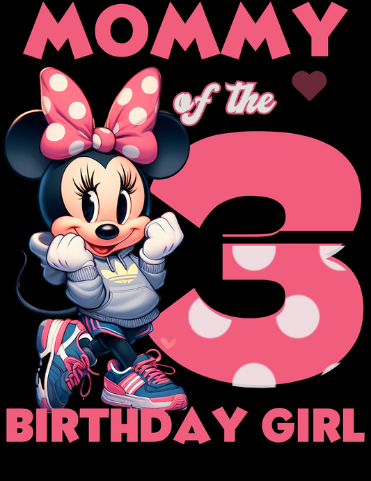 Minnie Mouse 3 Birthday Girl Canva Design