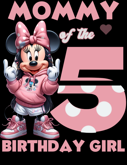 Minnie Mouse 5th Birthday Girl Canva Design