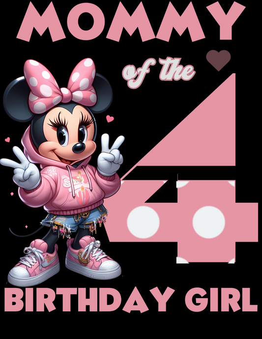 Minnie Mouse 4th Birthday Girl Canva Design