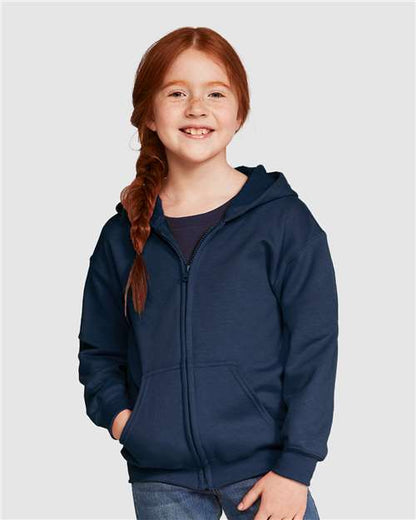 Youth Heavy Blendâ„¢ Full-Zip Hooded Sweatshirt