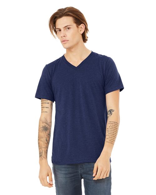 Unisex Triblend V-Neck Tee - XS
