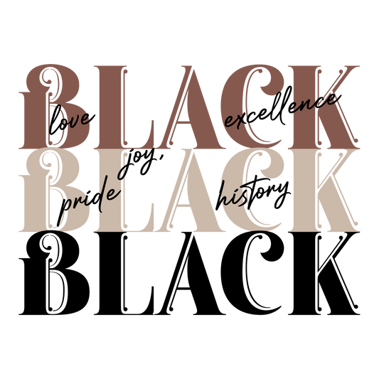 Black Joy DTF Print