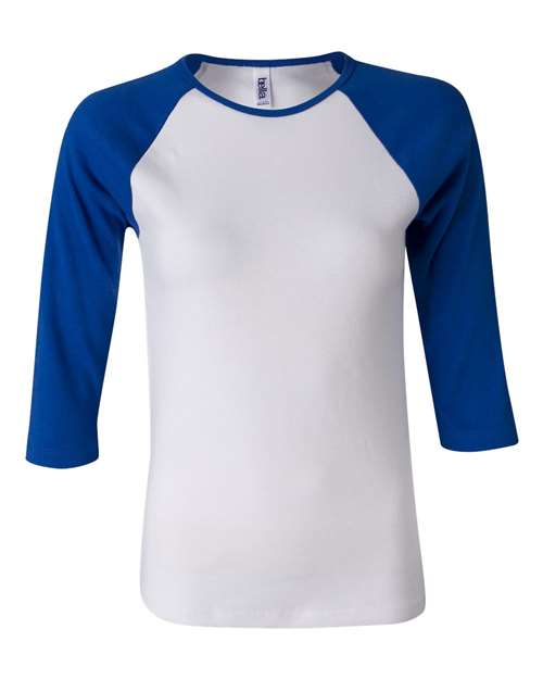 Womenâ€™s 1X1 Baby Rib Raglan Three-Quarter Sleeve Tee