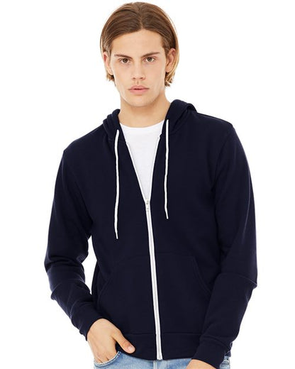 Unisex Sponge Fleece Full-Zip Hoodie Sweatshirt - XS