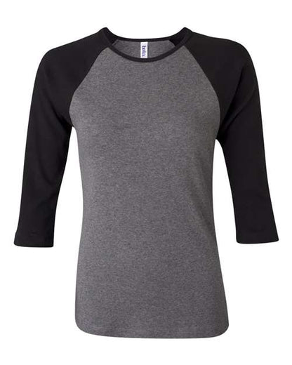 Womenâ€™s 1X1 Baby Rib Raglan Three-Quarter Sleeve Tee