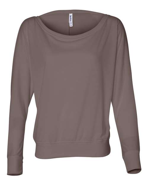 Womenâ€™s Flowy Off Shoulder Long Sleeve Tee