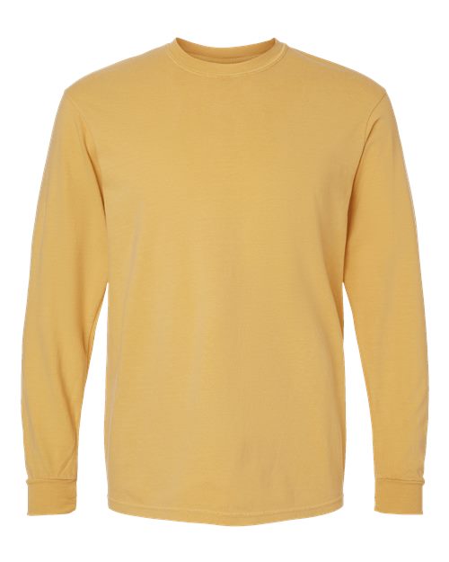 Garment-Dyed Heavyweight Long Sleeve T-Shirt - L