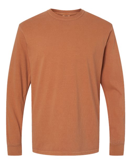 Garment-Dyed Heavyweight Long Sleeve T-Shirt - L