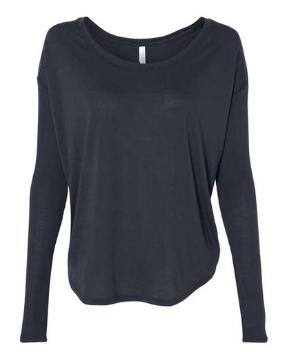 Womenâ€™s Flowy 2x1 Ribbed Long Sleeve Tee