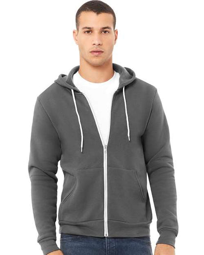 Unisex Sponge Fleece Full-Zip Hoodie Sweatshirt 3739