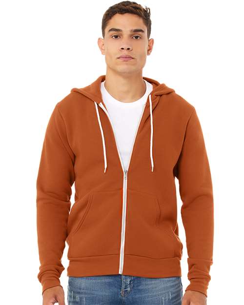 Unisex Sponge Fleece Full-Zip Hoodie Sweatshirt 3739
