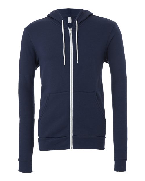 Unisex Sponge Fleece Full-Zip Hoodie Sweatshirt 3739