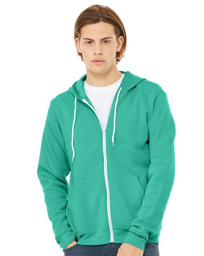 Unisex Sponge Fleece Full-Zip Hoodie Sweatshirt 3739