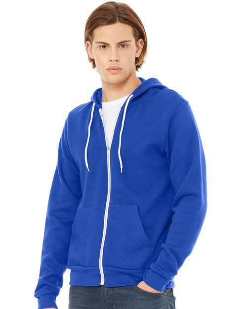 Unisex Sponge Fleece Full-Zip Hoodie Sweatshirt - XS