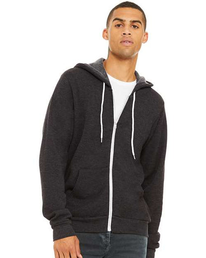 Unisex Sponge Fleece Full-Zip Hoodie Sweatshirt 3739