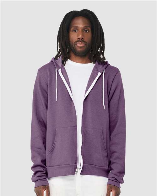 Unisex Sponge Fleece Full-Zip Hoodie Sweatshirt - XS