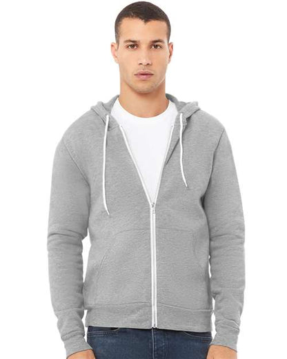 Unisex Sponge Fleece Full-Zip Hoodie Sweatshirt 3739