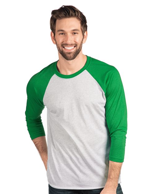 Unisex Triblend Three-Quarter Raglan T-Shirt - XS