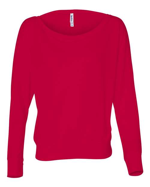 Womenâ€™s Flowy Off Shoulder Long Sleeve Tee