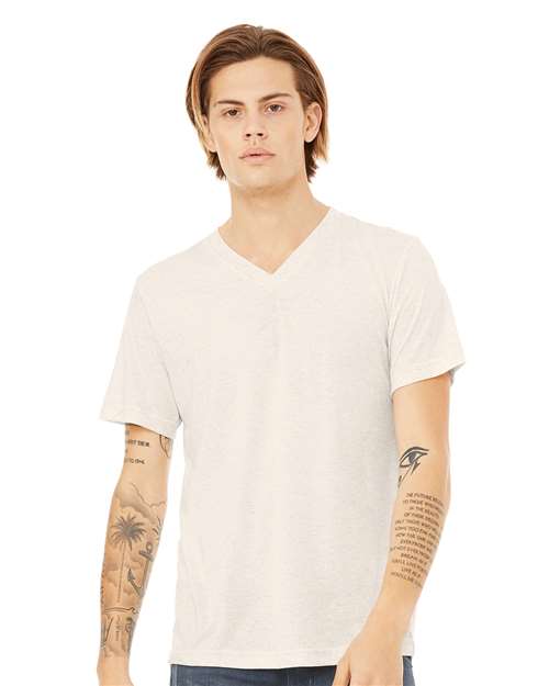 Unisex Triblend V-Neck Tee - L