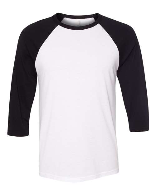 Unisex Three-Quarter Sleeve Baseball Tee 3200