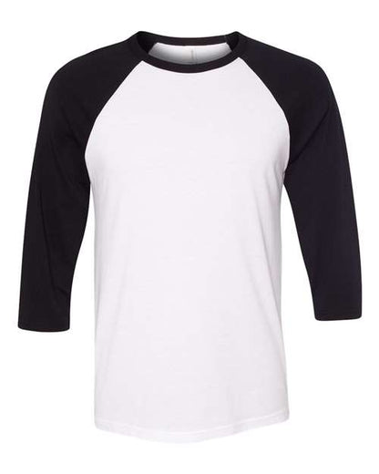 Unisex Three-Quarter Sleeve Baseball Tee - XS