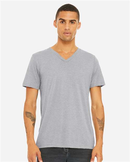 Unisex Triblend V-Neck Tee - L