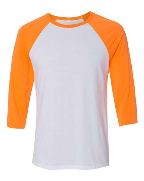 Unisex Three-Quarter Sleeve Baseball Tee 3200