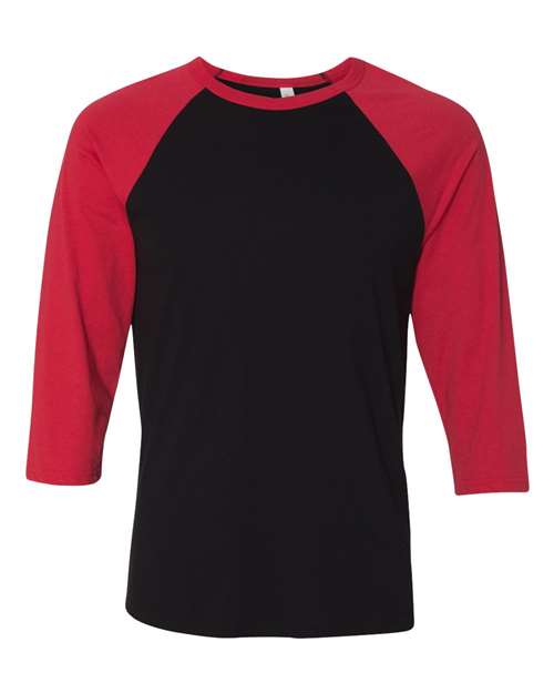 Unisex Three-Quarter Sleeve Baseball Tee - L