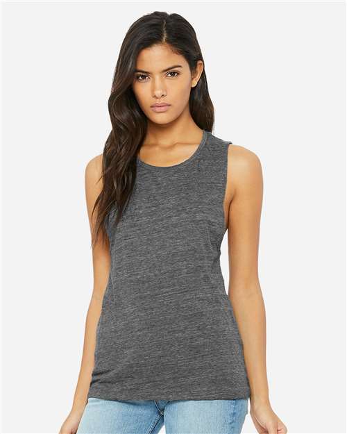 Women's Flowy Scoop Muscle Tank - L