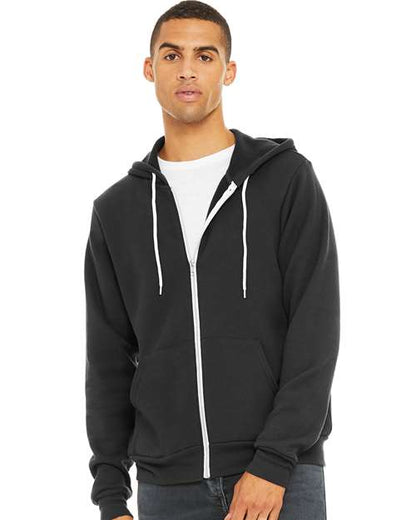Unisex Sponge Fleece Full-Zip Hoodie Sweatshirt 3739