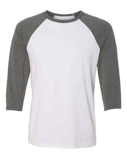 Unisex Three-Quarter Sleeve Baseball Tee - XS