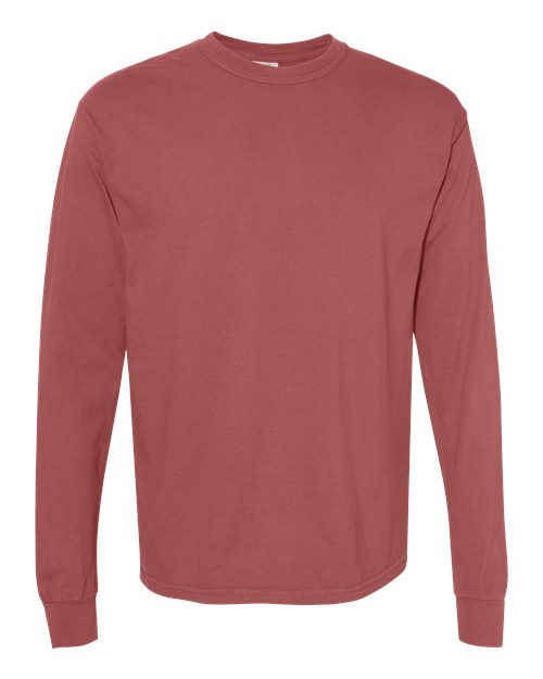 Garment-Dyed Heavyweight Long Sleeve T-Shirt - L