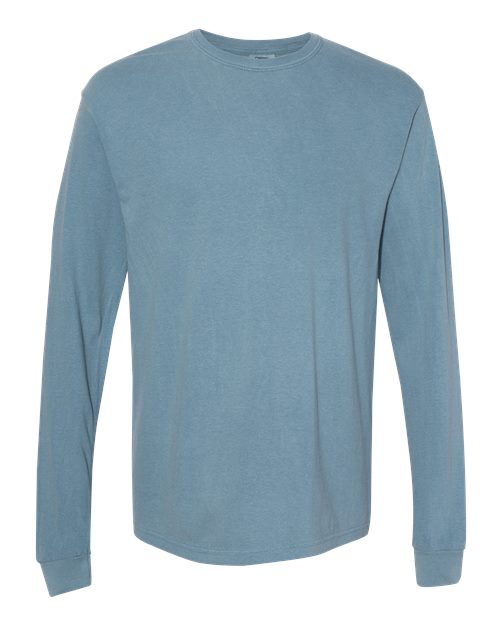 Garment-Dyed Heavyweight Long Sleeve T-Shirt - L