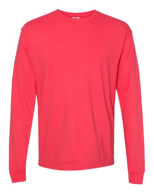 Garment-Dyed Heavyweight Long Sleeve T-Shirt - L