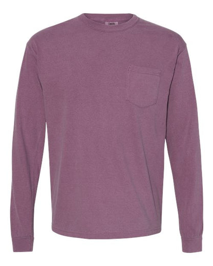 Unisex Garment-Dyed Heavyweight Long Sleeve Pocket T-Shirt 4410
