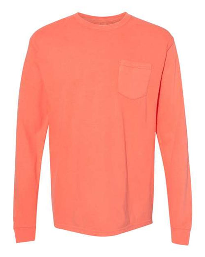 Garment-Dyed Heavyweight Long Sleeve Pocket T-Shirt - S