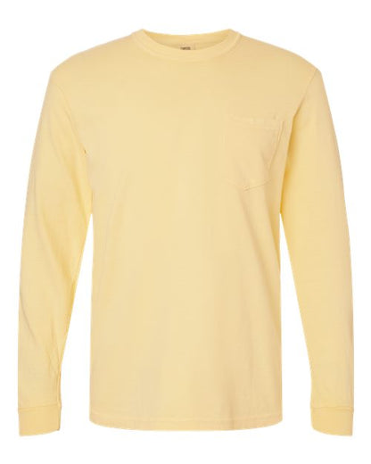 Unisex Garment-Dyed Heavyweight Long Sleeve Pocket T-Shirt 4410