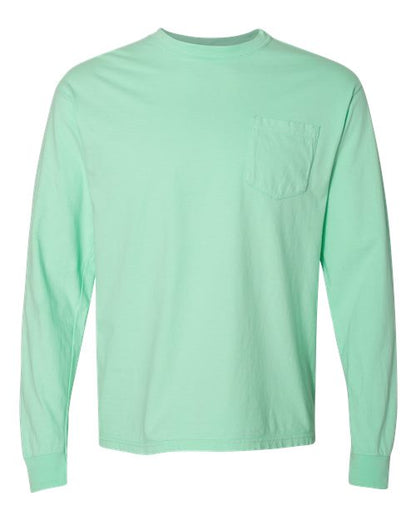 Garment-Dyed Heavyweight Long Sleeve Pocket T-Shirt - S