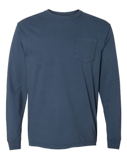Garment-Dyed Heavyweight Long Sleeve Pocket T-Shirt - S