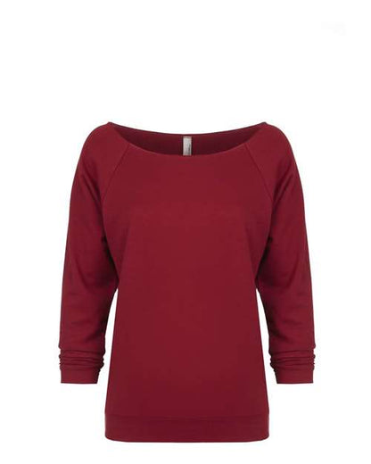 Women's Terry Raw Edge Three-Quarter Sleeve Raglan